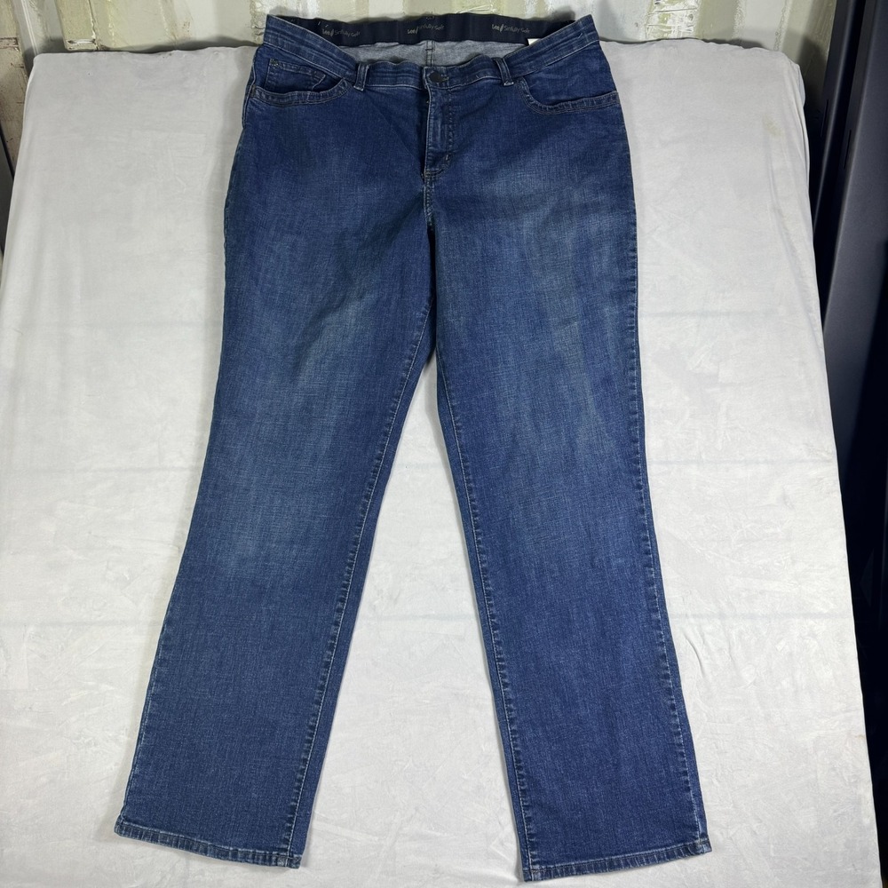 Lee‎ Womens Straight Leg Jeans Blue Sinfully Soft Relaxed Stretch 20W Medium